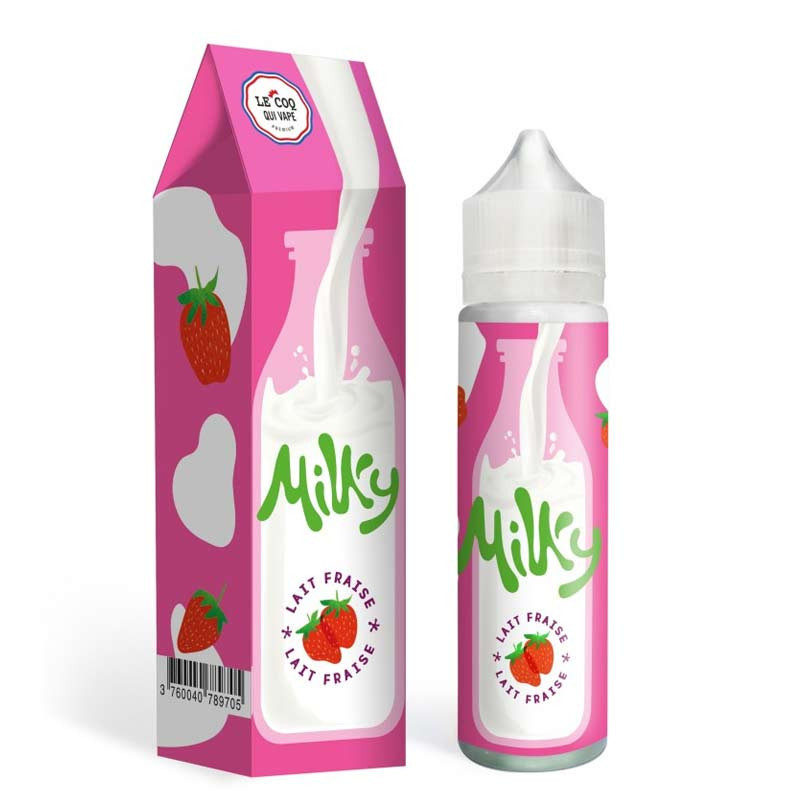 Lait Fraise 50ml Milky - Le Coq Qui Vape (1/1)