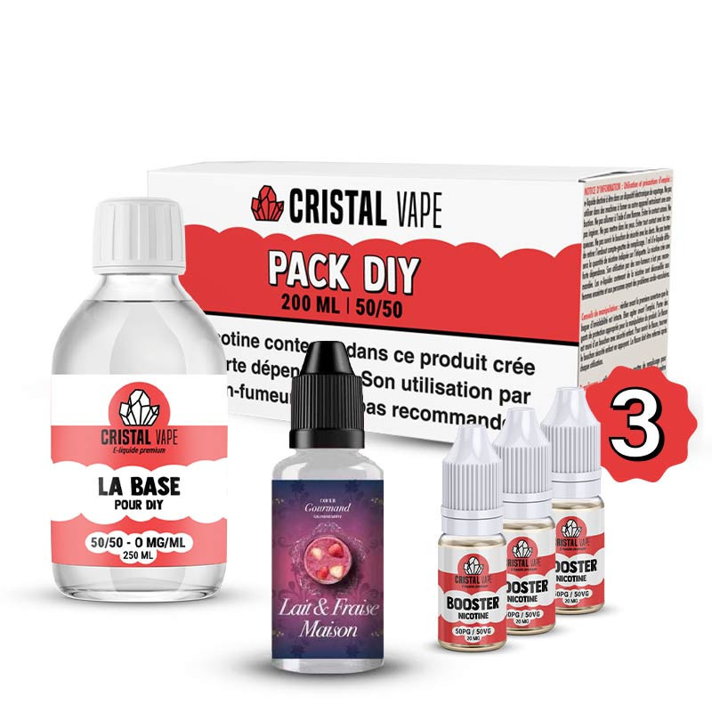 Pack DIY Lait et Fraise Maison 230ml Coeur Gourmand (1/1)
