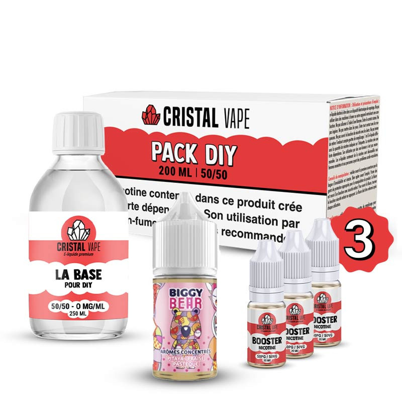 Pack DIY Pitaya Fraise Pastèque 230ml Biggy Bear (1/1)